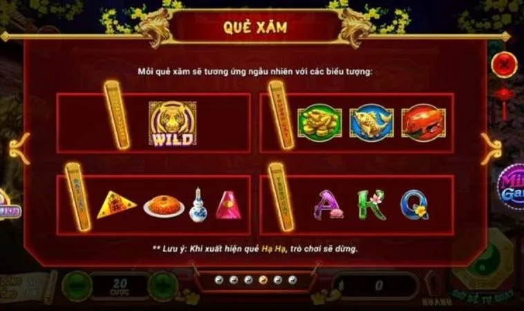 Hướng Dẫn Cách Chơi Nổ Hũ Xin Xăm Tại QQ88 Thắng Lớn 2 Các biểu tượng trong Nổ Hũ Xin Xăm tại QQ88