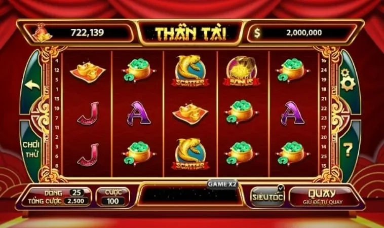 Giao diện chơi Nổ Hũ Thần Tài tại QQ88